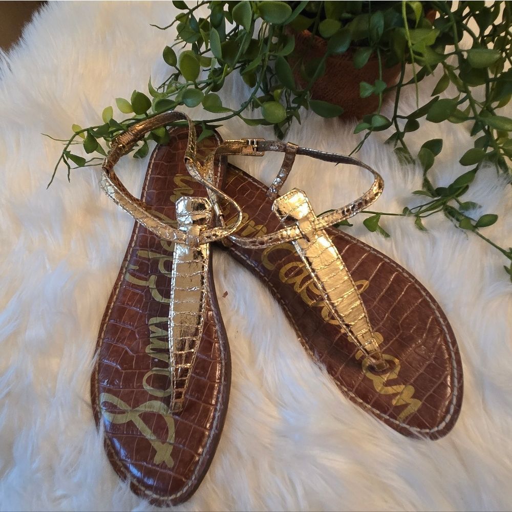 Sam Edelman Women's Gold Sandals Size 9.5